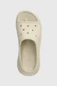bej Crocs papuci Classic Crush Slide