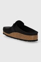 Obuwie Birkenstock klapki zamszowe Buckley 1024942 czarny