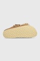 Birkenstock klapki zamszowe Arizona Big Buckle Shearling 1025441 brązowy