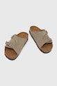Birkenstock klapki zamszowe Zürich 50463 szary AA00