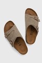 Obuwie Birkenstock klapki zamszowe Zürich 50463 szary