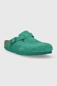 Birkenstock papuci din piele 1026165 verde AW23