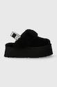Semišové papuče UGG W Funkette černá 1113474.BLK