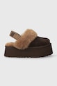UGG papuci din piele întoarsă W FUNKETTE maro 1113474.BCDR