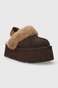 UGG papuci din piele întoarsă W FUNKETTE 1113474.BCDR maro AW23
