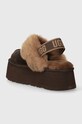 Încălțăminte UGG papuci din piele întoarsă W FUNKETTE 1113474.BCDR maro