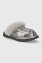 Детски кожени чехли UGG K COZY IIEL HEARTS 1151615K сребърен AW23
