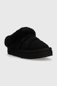 UGG papuci din piele intoarsa TAZZLITA 1143803K negru AW23
