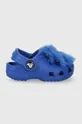 Дитячі шльопанці Crocs I AM MONSTER блакитний