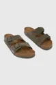 Semišové šľapky Birkenstock Arizona zelená