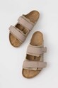 Semišové pantofle Birkenstock Uji 1025690 béžová AW23