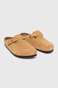 Birkenstock klapki zamszowe Boston 1026181.Boston beżowy AW25