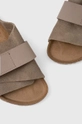 bej Birkenstock papuci din piele