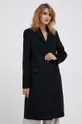 Vlnený kabát Calvin Klein čierna