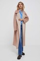 Μάλλινο παλτό διπλής όψης Calvin Klein K20K205855 ροζ AW23