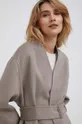 μπεζ Μάλλινο παλτό Calvin Klein