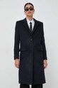 BOSS płaszcz wełniany 50501019 granatowy AW24