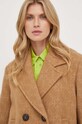 Pinko płaszcz wełniany brązowy 101875.Y82W