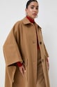 Pinko poncho wełniane brązowy 101617.Y7DY