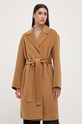 Pinko płaszcz wełniany 101686.Y27P brązowy AW23
