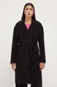 μαύρο Μάλλινο παλτό Pinko Γυναικεία