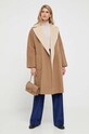Odzież Weekend Max Mara płaszcz wełniany dwustronny 2350160239600 brązowy