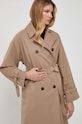 Weekend Max Mara trencz z domieszką wełny 2350260139600 beżowy AW23