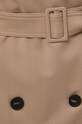 Weekend Max Mara trencz z domieszką wełny 2350260139600 beżowy