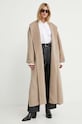 By Malene Birger płaszcz wełniany Q71360005Z brązowy AA00