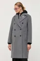 sivá Vlnený kabát Karl Lagerfeld