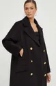 čierna Vlnený kabát Elisabetta Franchi