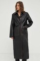 Remain cappotto in pelle nero 500444100