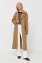 Μάλλινο παλτό MICHAEL Michael Kors 77C5935M22 καφέ AW24