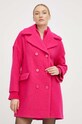 Red Valentino gyapjúkabát rózsaszín 3R3CAF856UP