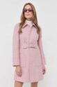 Red Valentino płaszcz wełniany 3R3CAG14497 różowy AW23