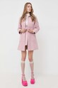 Red Valentino płaszcz wełniany różowy 3R3CAG14497