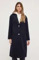 Μάλλινο παλτό Armani Exchange σκούρο μπλε