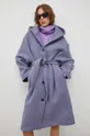 фіолетовий Вовняне пальто Samsoe Samsoe