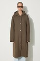 Samsoe Samsoe wool coat F23300183 brown