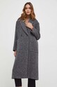 Шерстяное пальто Weekend Max Mara серый 2350160533600