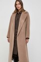 Weekend Max Mara płaszcz wełniany brązowy 2350161233600