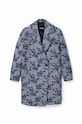Desigual cappotto 23WWEWA9 WOMAN WOVEN OVERCOAT 23WWEWA9 blu navy