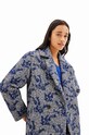 Odjeća Kaput Desigual 23WWEWA9 WOMAN WOVEN OVERCOAT 23WWEWA9 mornarsko plava