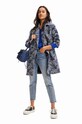 Desigual palton 23WWEWA9 WOMAN WOVEN OVERCOAT bleumarin 23WWEWA9