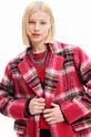 Odzież Desigual płaszcz 23WWEWAD WOMAN WOVEN OVERCOAT 23WWEWAD różowy