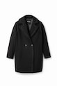 Kaput Desigual 23WWEWAU WOMAN WOVEN OVERCOAT 23WWEWAU crna