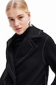 Odjeća Kaput Desigual 23WWEWAU WOMAN WOVEN OVERCOAT 23WWEWAU crna