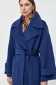 μπλε Μάλλινο παλτό Luisa Spagnoli