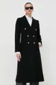 μαύρο Μάλλινο παλτό Luisa Spagnoli Γυναικεία