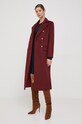 Pepe Jeans płaszcz wełniany PL402254.299 bordowy AW23